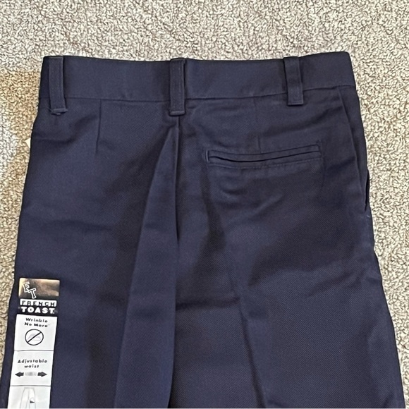 French Toast Pants Boys 6 Navy Blue School Wear Adjustable Waist No Wrinkle NWT - Picture 8 of 10